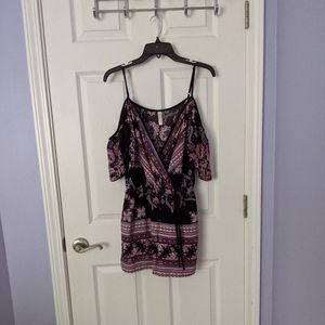 Xhilaration off the shoulder patterned romper